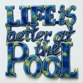 CIFbuy Tropical Coastal Summer Poolside iron Wall Art Decor (TikTok, temu pick-up service)