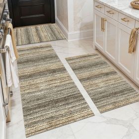 Three-piece kitchen rug set, non-slip and washable, abstract pattern kitchen hallway rug, soft and comfortable, suitable for sinks, floors, entra