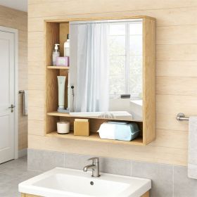Wall Mounted Bathroom Cabinet with Mirror Single Door for The Bathroom, Living Room or Entryway