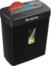 Paper Shredder for Home- 10-Sheet Cross Cut with 3.43-Gallon Basket - P-4 Security Level - 3-Mode Design - Shreds CD and Credit Card - Durable, F