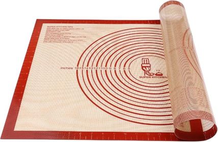 Non-slip Silicone Pastry Mat Extra Large with Measurements 28''By 20'' for Silicone Baking Mat, Counter, Dough Rolling, Oven Liner