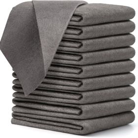 Thickened Magic Cleaning Cloth, Microfiber Streak Free Cleaning Cloths Reuseable Magic Cleaning Wipes For Windows Glass (Option: Grey)