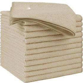 Brown Microfiber Cleaning Cloth 12 Pack, 12.5 X 12.5 Inch Microfiber Towels For Cars, Ultra Absorbent Car Washing Cloth, Lint Free Streak Free Cl (Option: Brown)